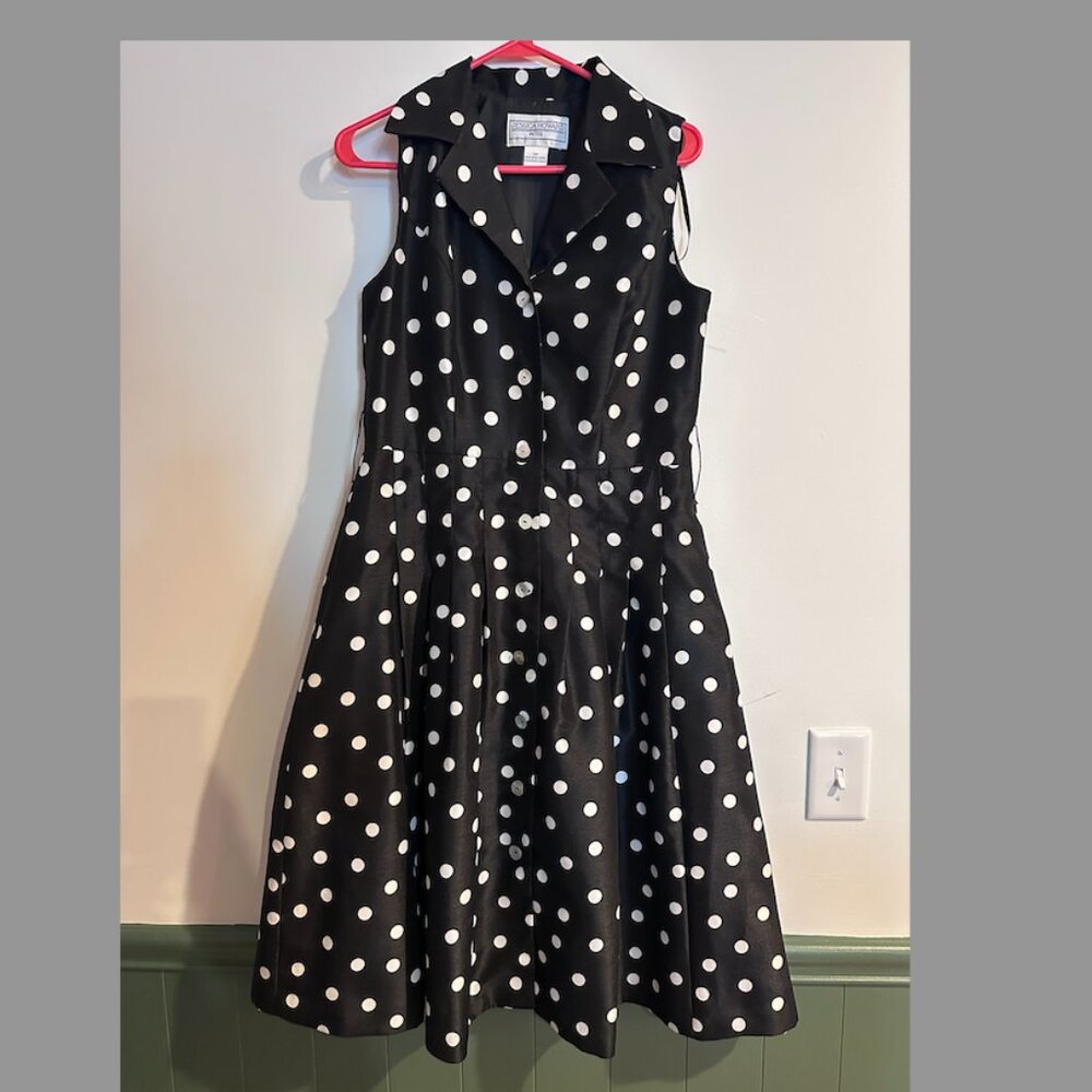 Vtg. Jessica Howard  Fit & Flare Belted  Midi Dress